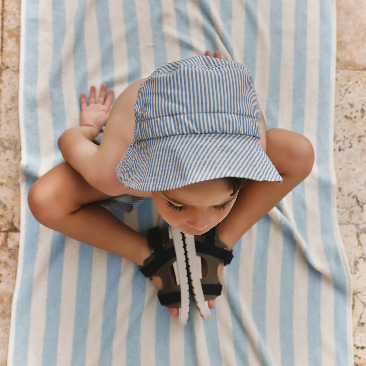 Fischerhut Tilo blue swim stripe