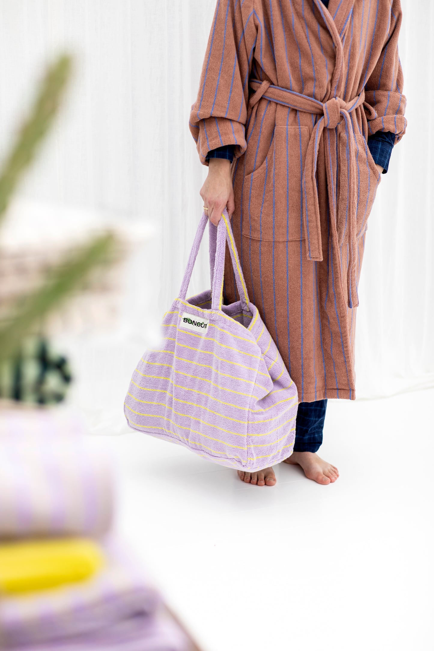 Naram Weekender lilac & neon yellow