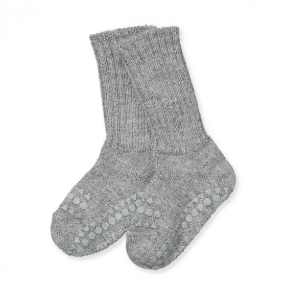 Rutschfeste Socken Alpaka grey melange