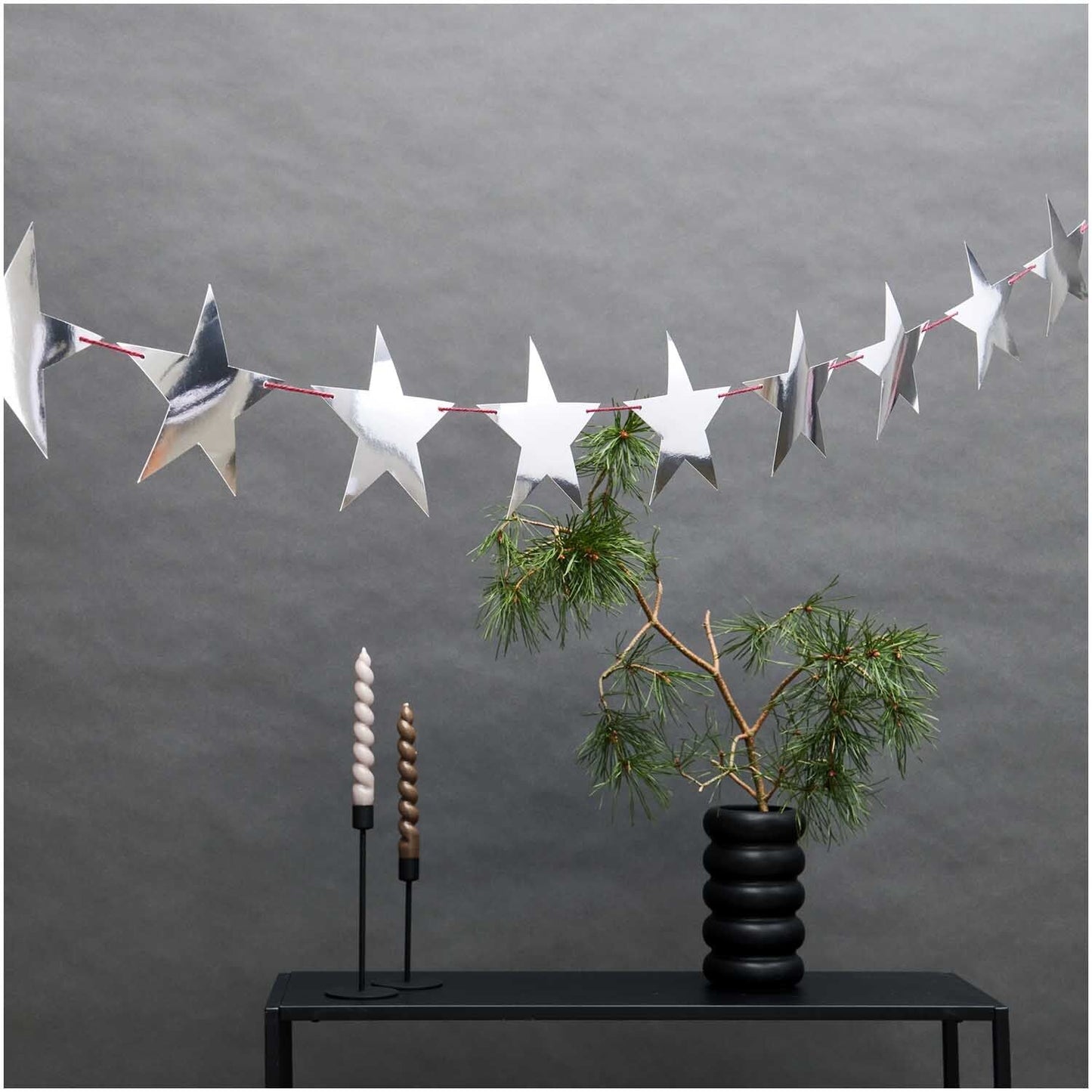 PAPER POETRY GIRLANDE STERNE SILBER 3M