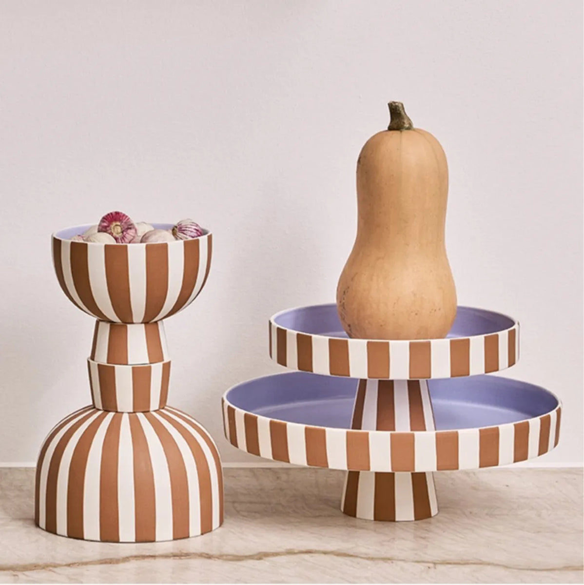 Servierplatte Toppu gross Caramel Lavender