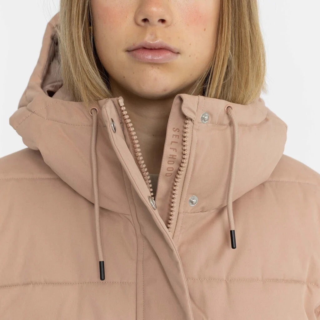 Hooded Puffer Mantel dustrose