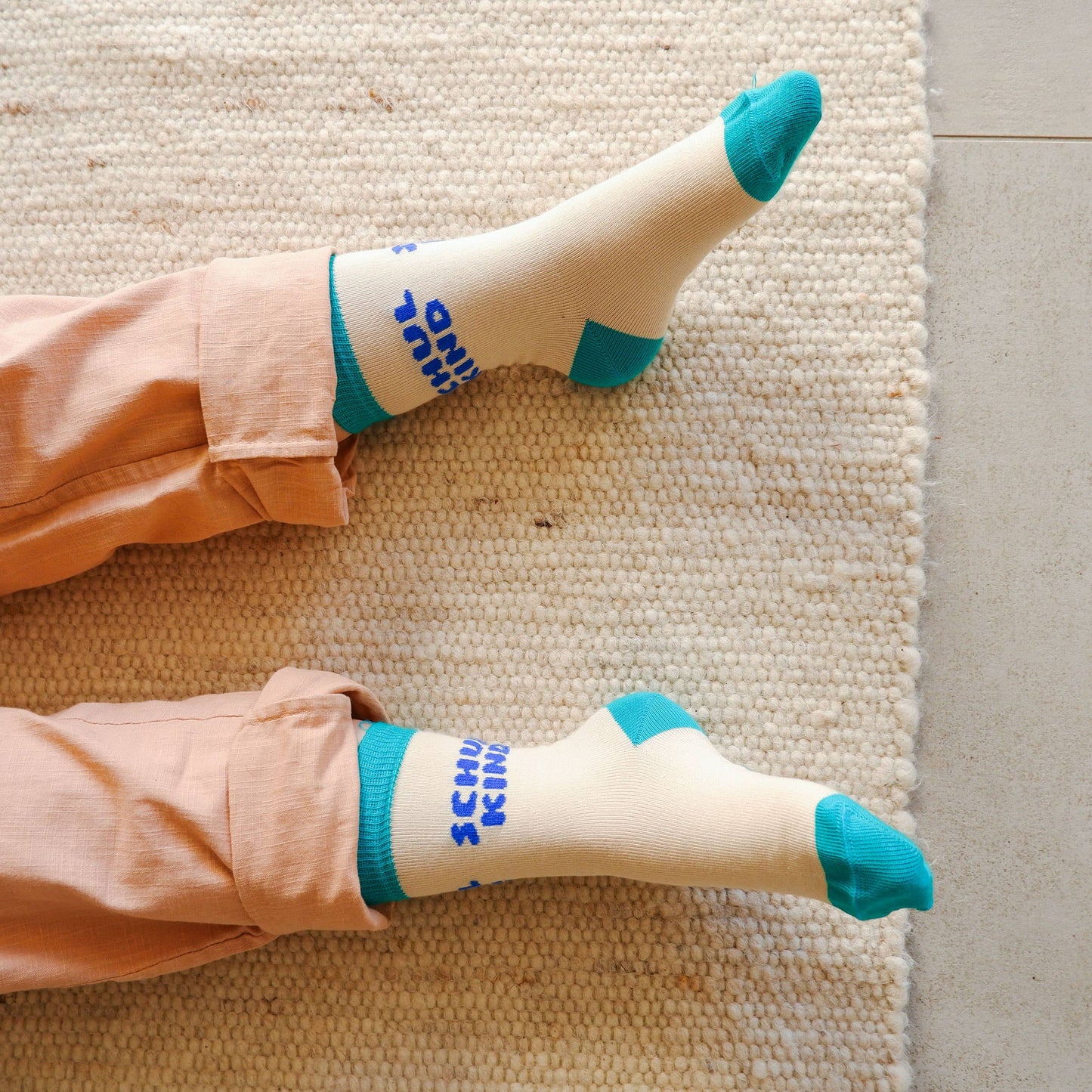 Schulkind-Socken / blau: Größe 31–34