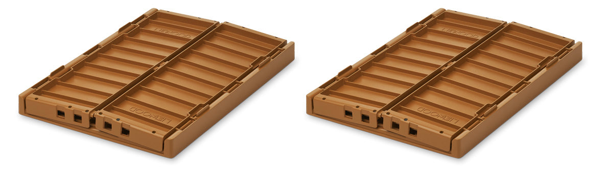 Weston 2er Set Aufbewahrungsboxen medium golden caramel