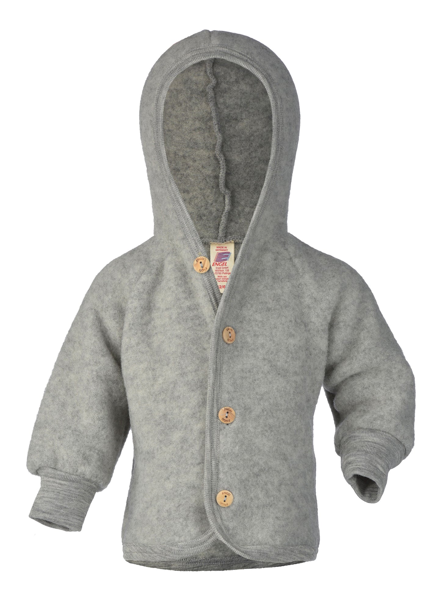 Wollfleece Jacke, hellgrau
