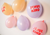 Schulkind Luftballon 6er Set | roas-Mix | 5 Stück: Kopfdruck