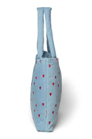 Der Klassiker Mom Bag Denim Hearts