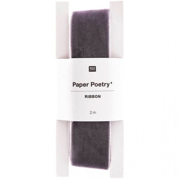 PAPER POETRY SAMTBAND MAUVE 25MM 2M