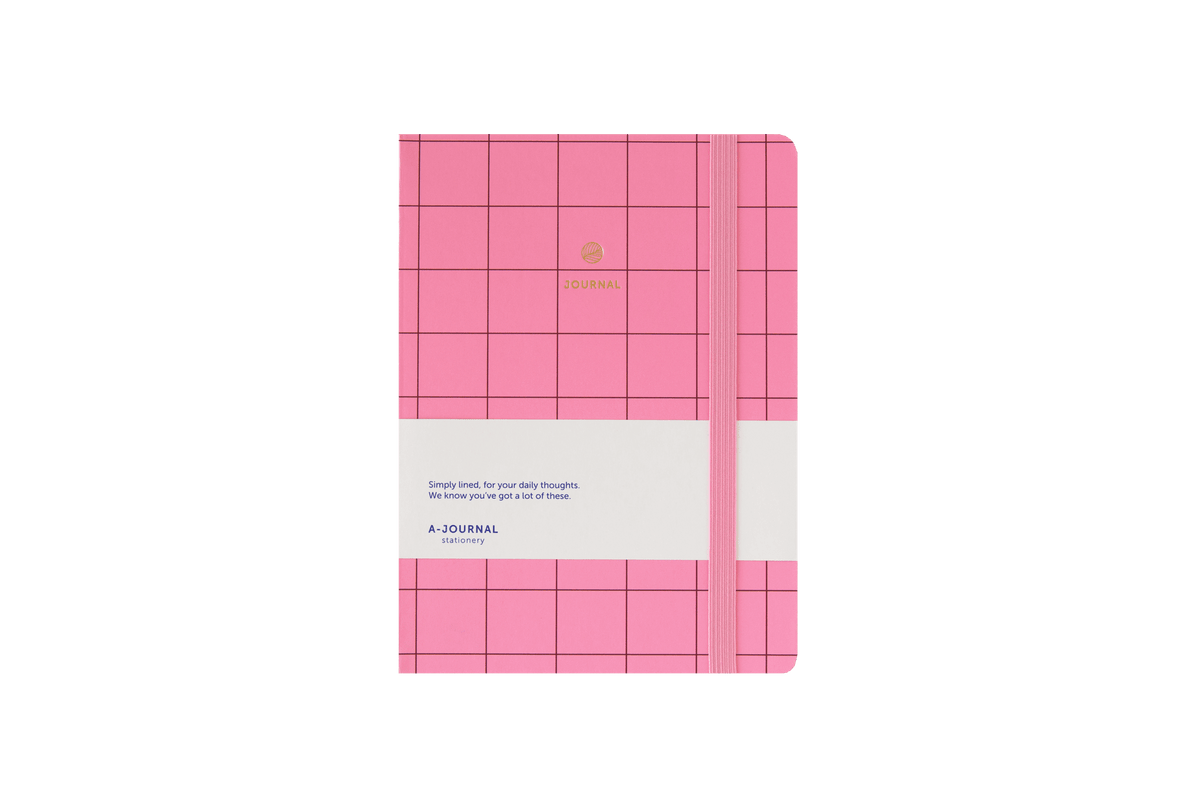 A-Journal Notizbuch Beige mit dünnen Streifen