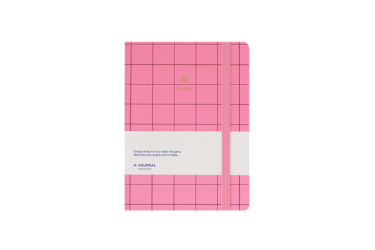 A-Journal Notizbuch Beige mit dünnen Streifen