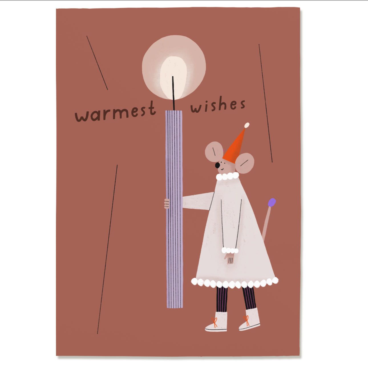 Postkarte „warmest wishes“