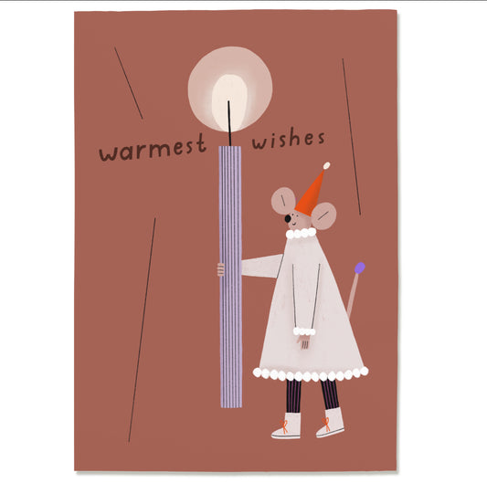 Postkarte „warmest wishes“
