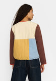 Quilted Block Jacke offwhite