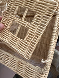 Puppenhaus Rattan natur