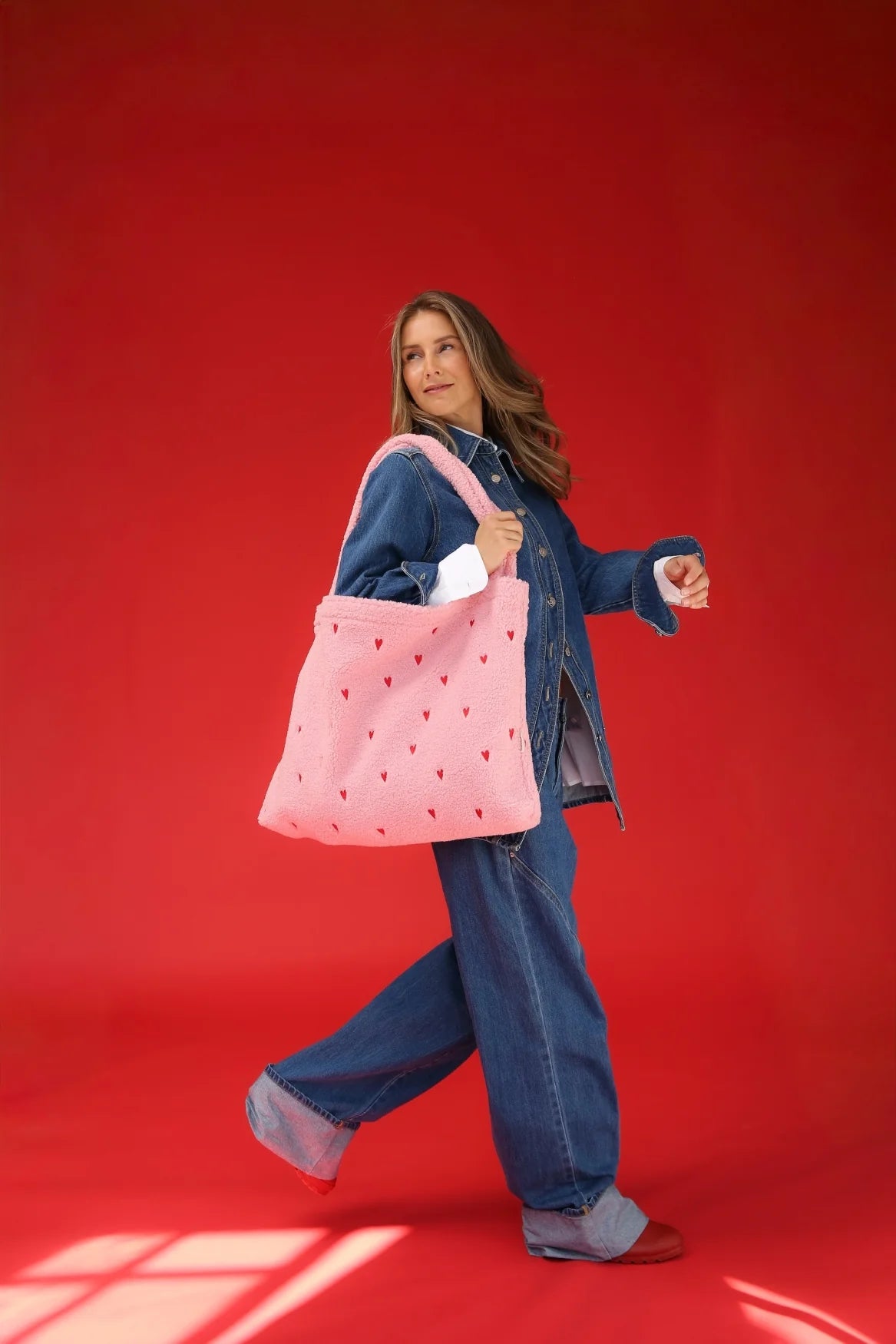 Der Klassiker Mom Bag Teddy hellorsa Herzen