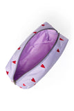 Kosmetiktasche puffy purple hearts