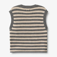 Strickweste Ruby grey stripe