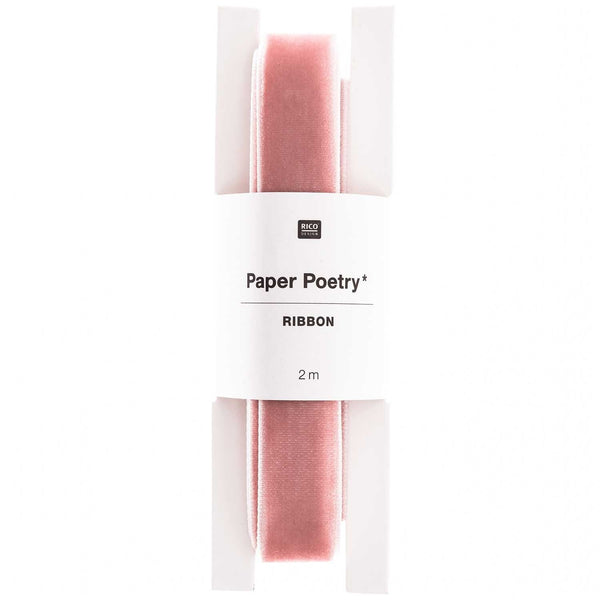 PAPER POETRY SAMTBAND ROSA 16MM 2M
