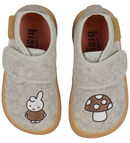 Barfuß Hausschuhe Bisgaard x Miffy Hausschuhe Wolle Sand
