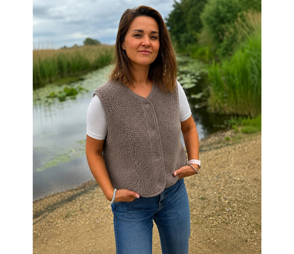 Alwero - Bodywarmer "TYB" ADULT, Biowolle, MOUSE, ultra light