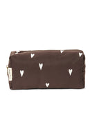 Kosmetiktasche hearts brown puffy