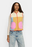 Quilted Patchwork Weste offwhite