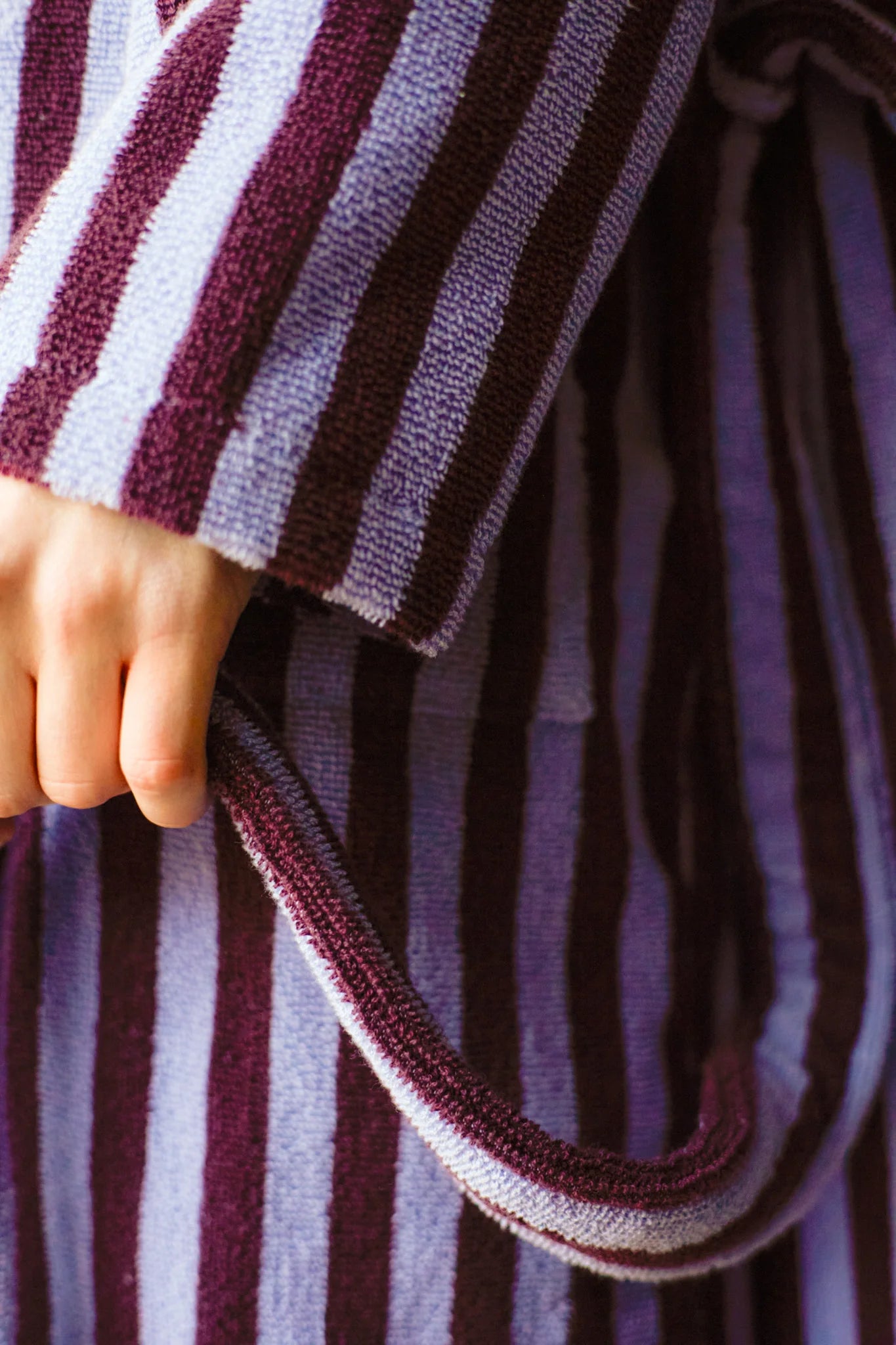 Naram Bademantel wine & lavender blue S/M