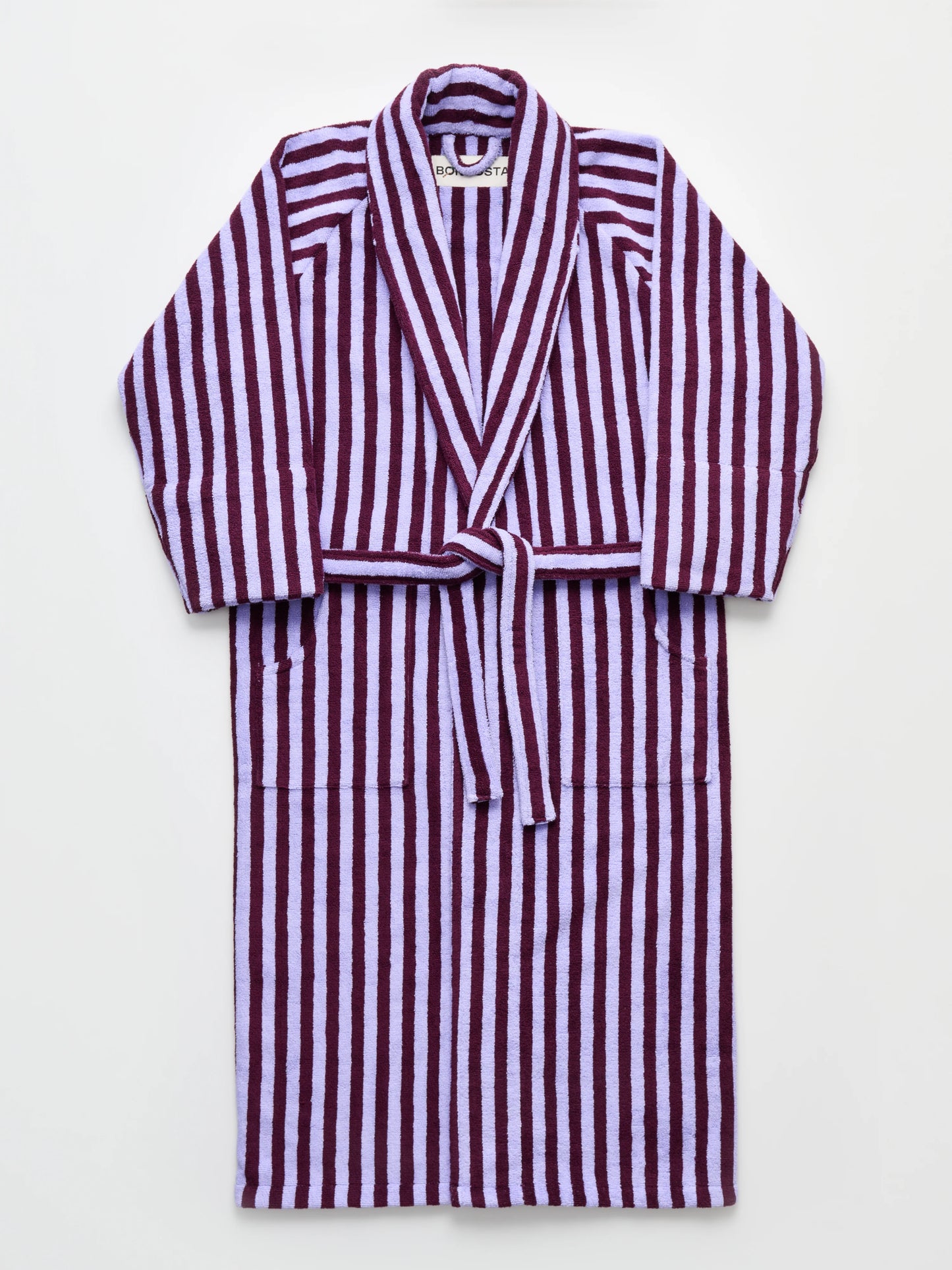 Naram Bademantel wine & lavender blue S/M