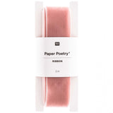 PAPER POETRY SAMTBAND ROSA 25MM 2M