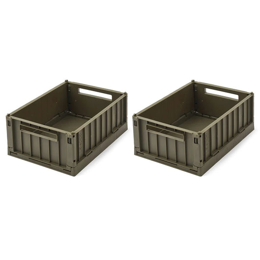 Weston 2er Set Aufbewahrungsboxen small army browm