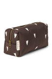 Kosmetiktasche hearts brown puffy