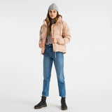 Einzelstück: Hooded Puffer Jacke dustrose M