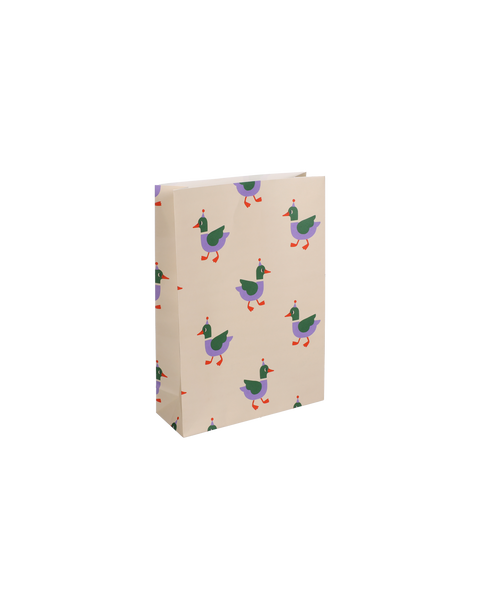 5x Beutel mit Blockboden Enten 24x15x6cm