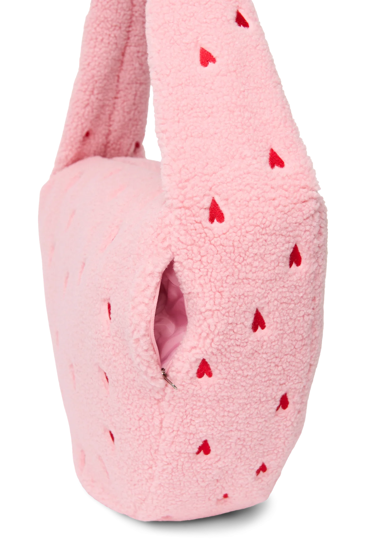 Umhängetasche Teddy hellrosa Herzen