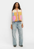 Quilted Patchwork Weste offwhite