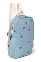 Denim Heart Mini Rucksack