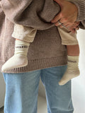 Wollsocken Mini College taupe