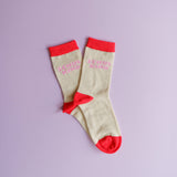 Schulkind-Socken / rosa: Größe 31–34