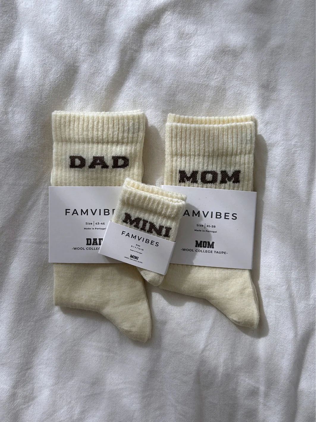 Wollsocken College Dad taupe