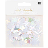 FLITTERSTREU STERN MIX WEISS-IRISIEREND 200 STÜCK