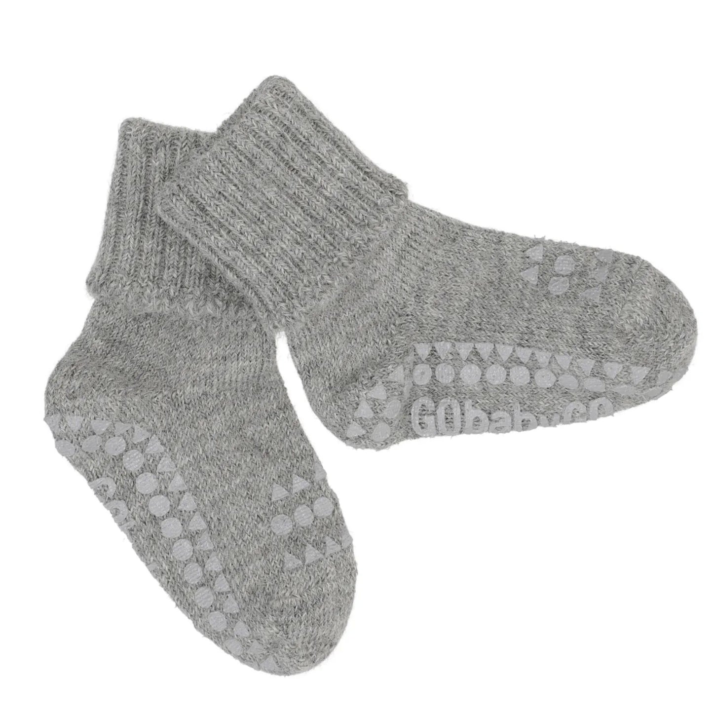 Rutschfeste Socken Alpaka grey melange