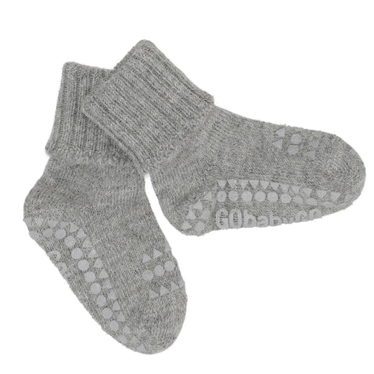 Rutschfeste Socken Alpaka grey melange