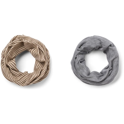 2ER-PACK WOLL SCHLAUCHTUCH wood stripe