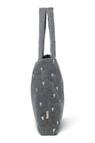 Der Klassiker Mom Bag Denim Hearts grau