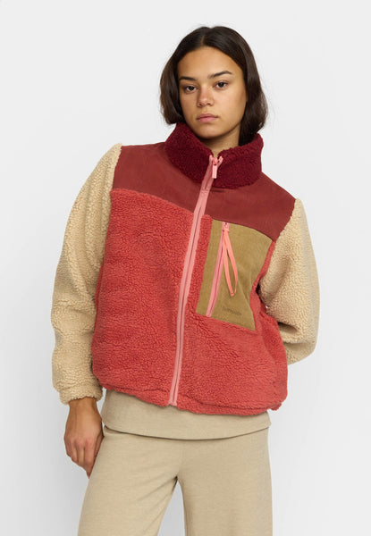 Block Teddy Jacke Rust