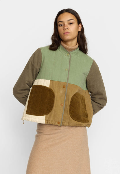 Quilted Patchwork Jacke army