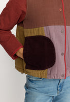 Quilted Patchwork Jacke brown