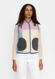 Quilted Patchwork Weste lightpurple