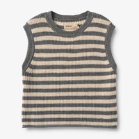 Strickweste Ruby grey stripe