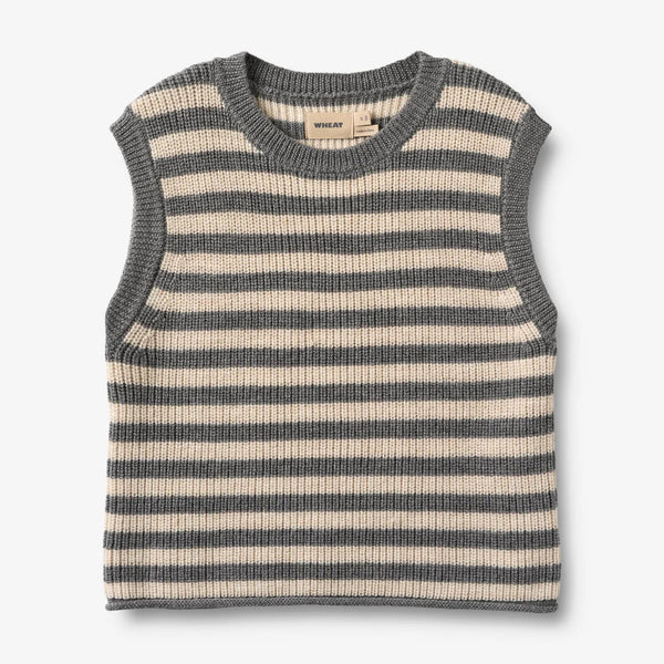 Strickweste Ruby grey stripe